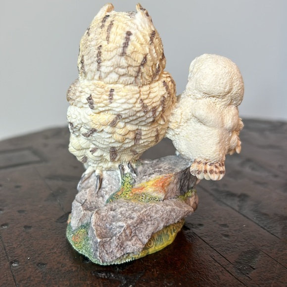 Majestic Barn Owl & A Mother's Pride Russell Willis Nesting Instincts Sculpture - Picture 7 of 10